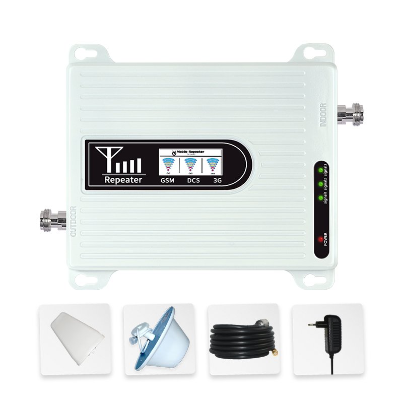 Amplificateur Du Signal 2G 3G 4G Booster Repeater Amplifier 900/1800/2100mhz Tri Band Lte Gsm Signal Booster For Mobile Phone